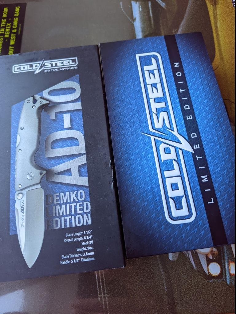 Новый лимитированный нож Cold Steel AD-10 Demko Limited Edition титан