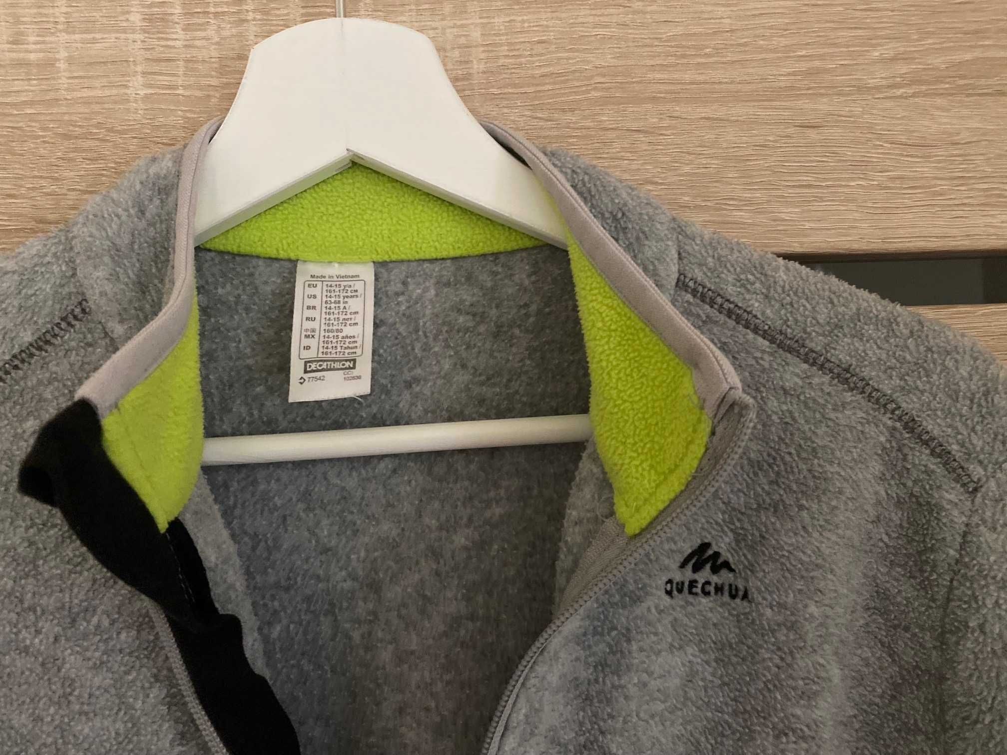 Bluza sportowa z polaru szara , Decathlon rozmiar 158-164