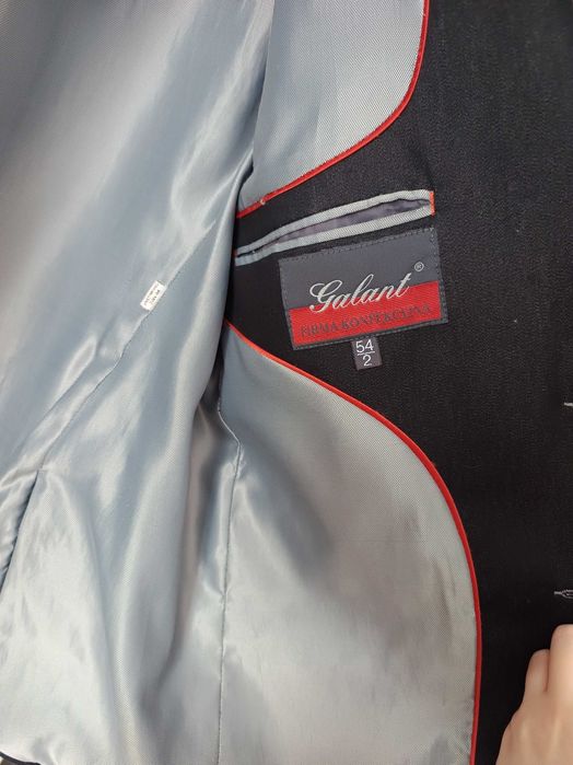 ciemna czarna męska marynarka żakiet czarny męski garnitur 54 nawesele