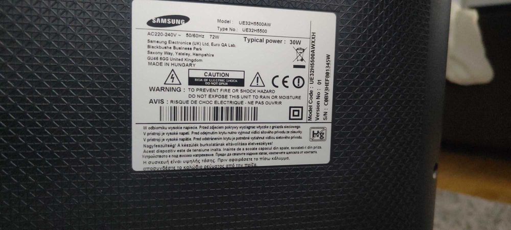 SAMSUNG smart tv led ue32h5500aw