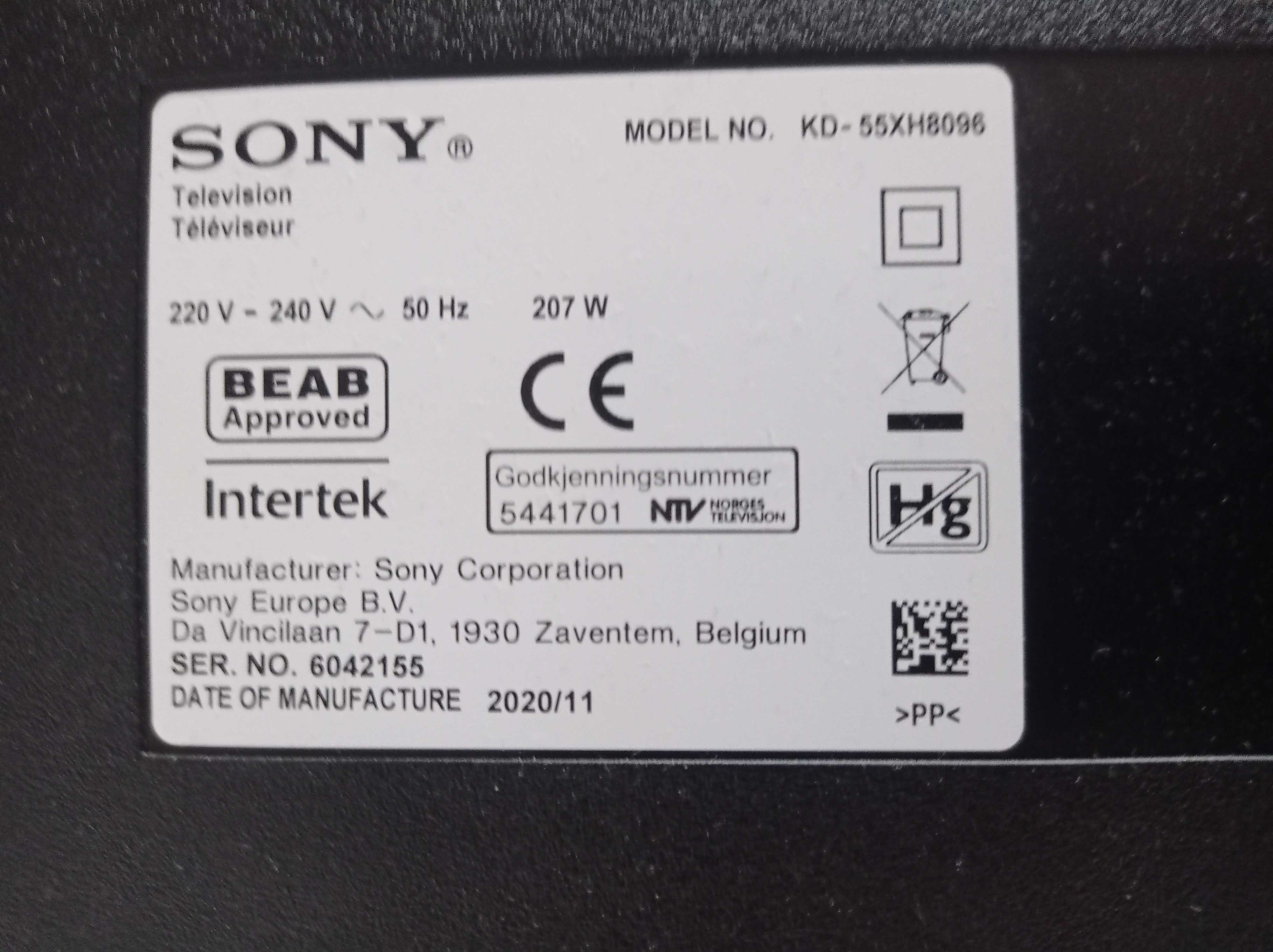 Tv Sony bravia KD-55XH8096