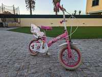 Bicicleta de Menina Roda 12 Rosa oficial Walt Disney