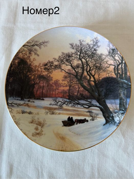 Винтаж: Коллекционные настенные декоративные фарфоровые тарелки.