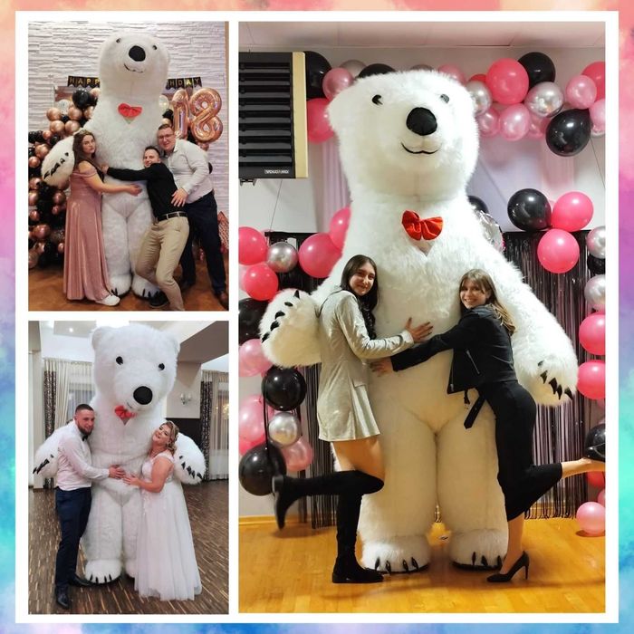 Biały Miś Tancerz Alvaro Jessica – Atrakcja na Wesele, Urodziny, Event