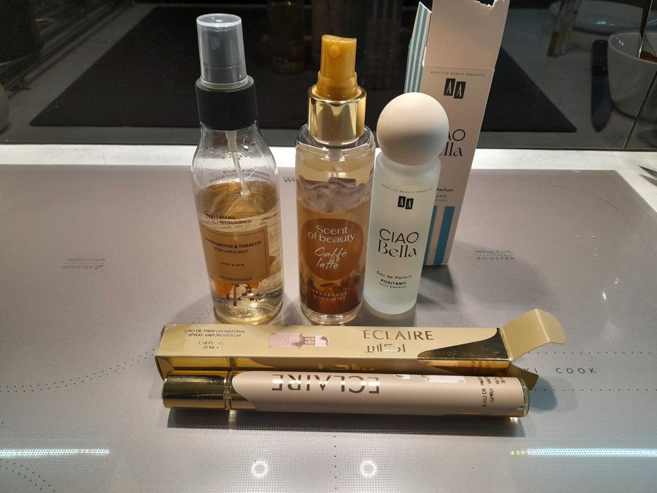 Perfumy damskie jesień zestaw AA , Eclaire, kawa, sandalwood, tobacco