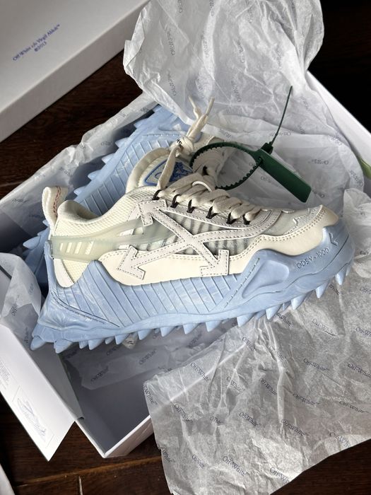 Кроссовки Off-White Odsy-1000 Cream Light Blue / Кеди Оф вайт
