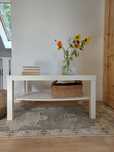 Stolik kawowy lack ikea biały 90x55cm