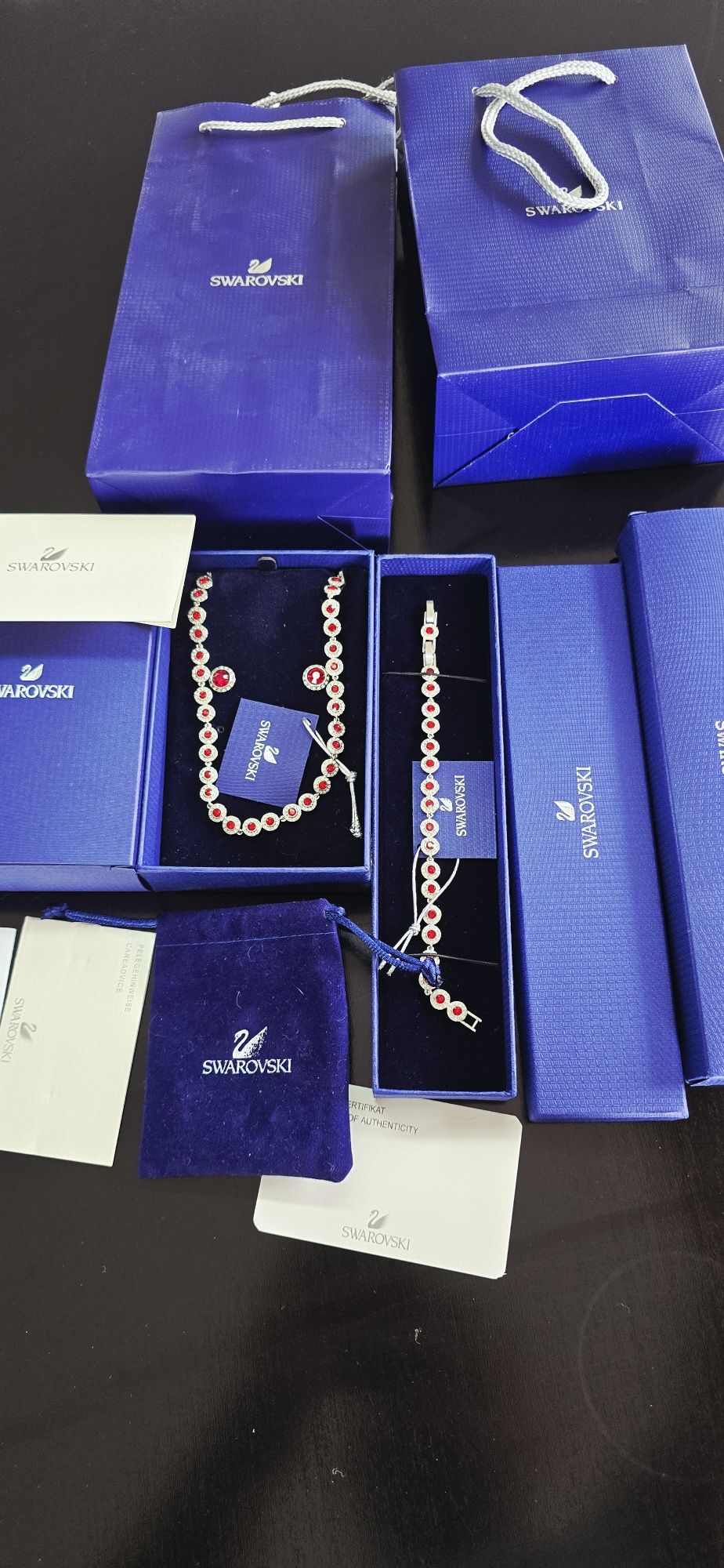 Zestaw biżuterii Swarovski Angelic Una bransoletka naszyjnik kolczyki