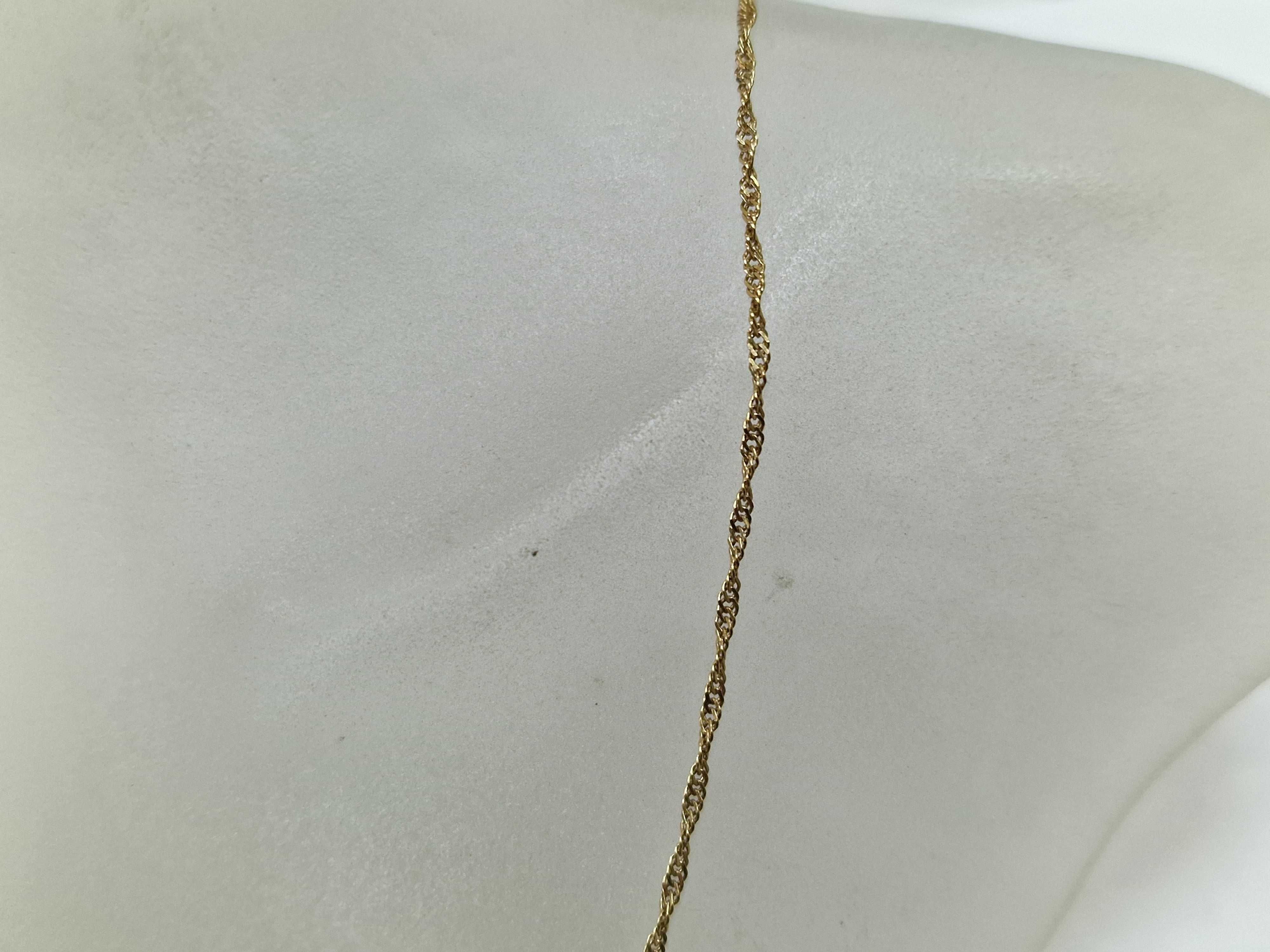 Złoty łańcuszek damski/ 585/ 1.76 gram/ 45cm/ splot singapurski