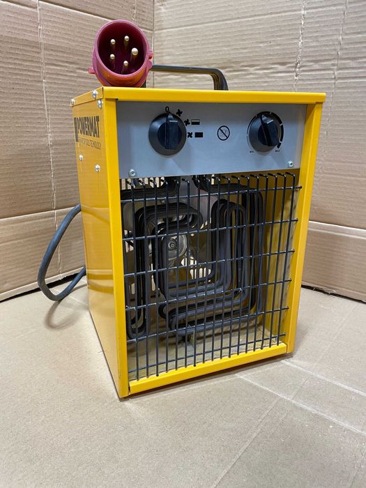 Nagrzewnica 400V 6kW 3 faz termostat 3 biegi Grzejnik Dmuchawa Farelka