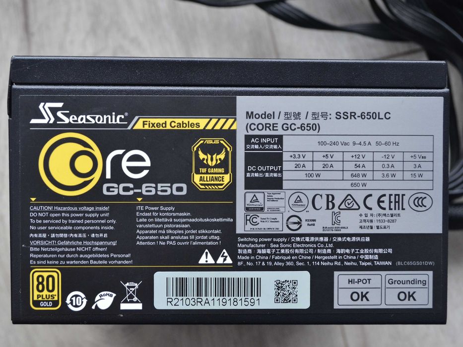 Zasilacz Seasonic Core GC 650W