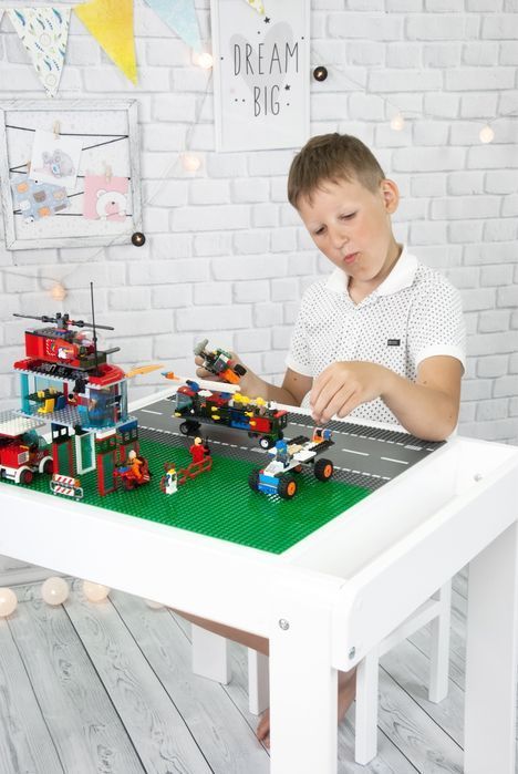 Розвиваючий дитячий столик ЛЕГО Lego пісочниця меблі конструктор
