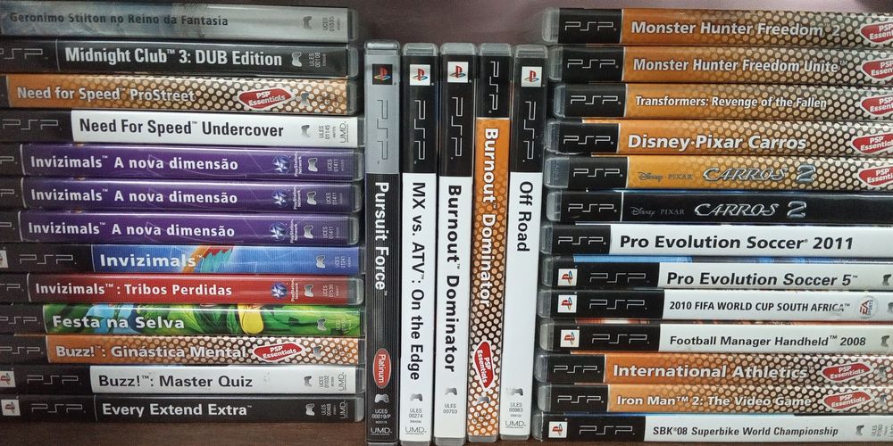 PSP jogos Harry Potter, Lego, Burnout, Spiderman, street fighter, Buzz