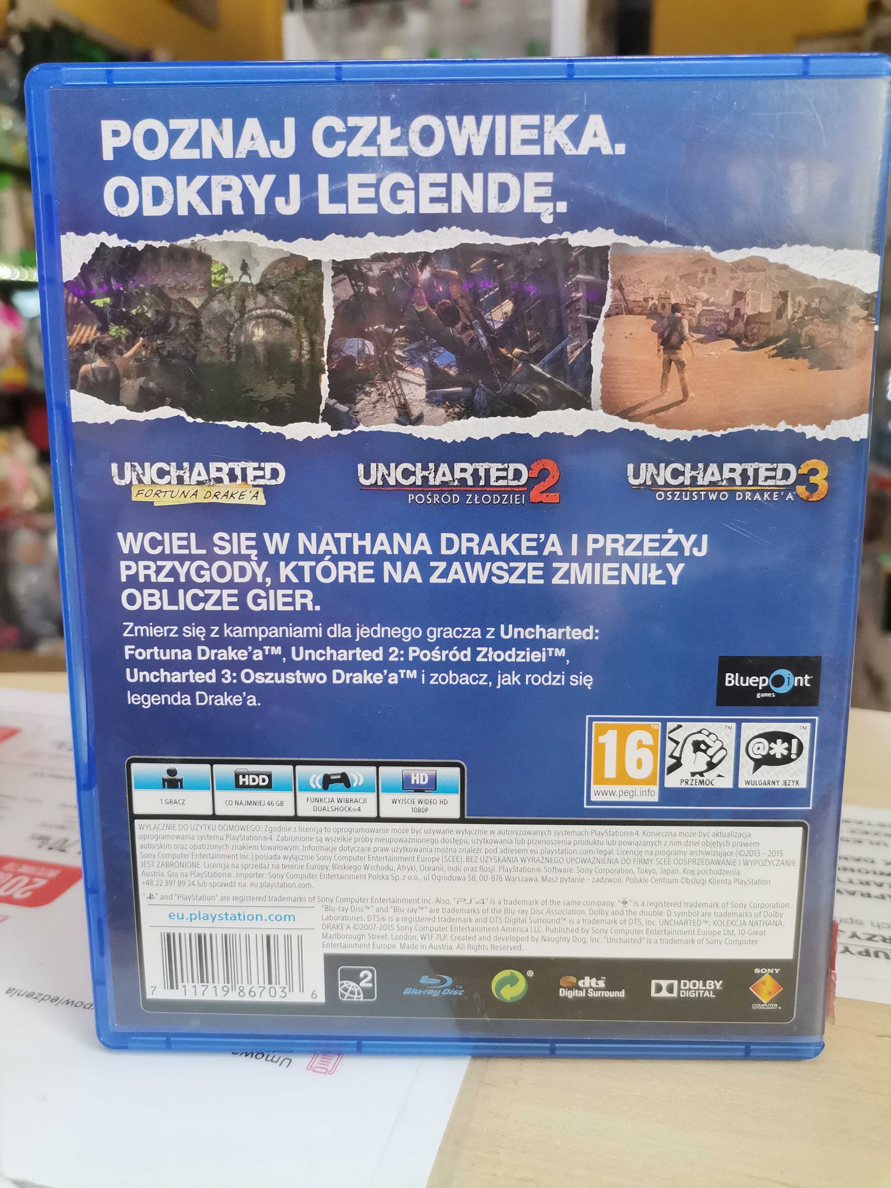Sklep Chybie.. Gra PlayStation 4 PS4 - UNCHARTED kol. Nathana Drake'a