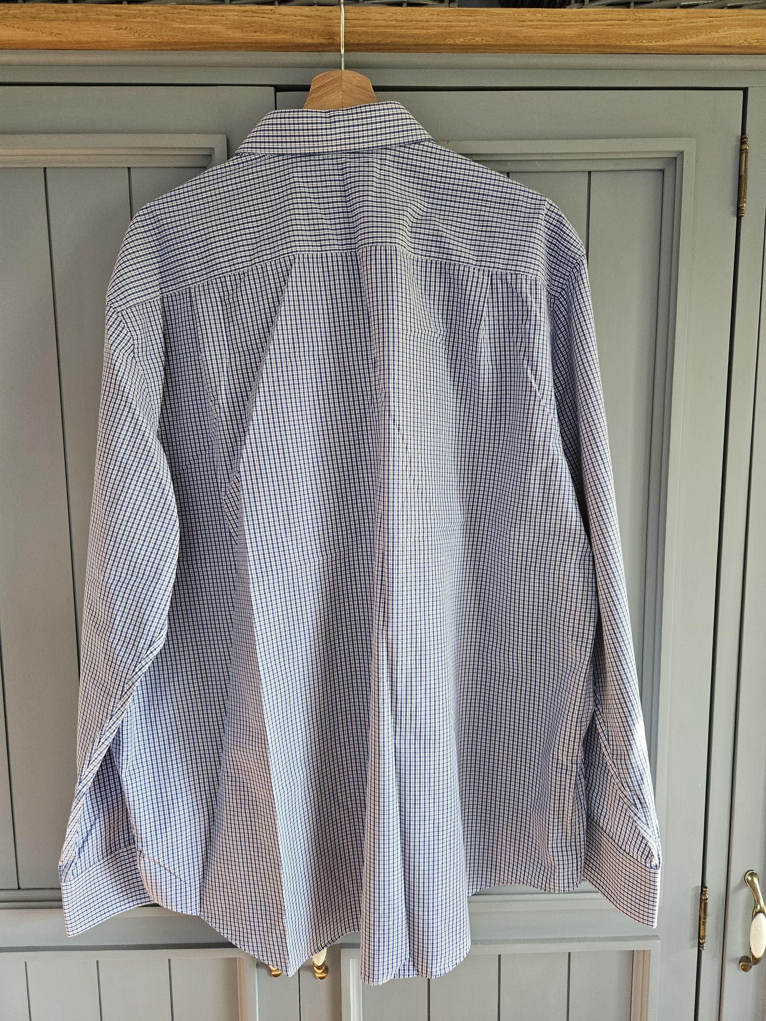 Koszula Marks and Spencer niebieska w kratę 18 46 XXL