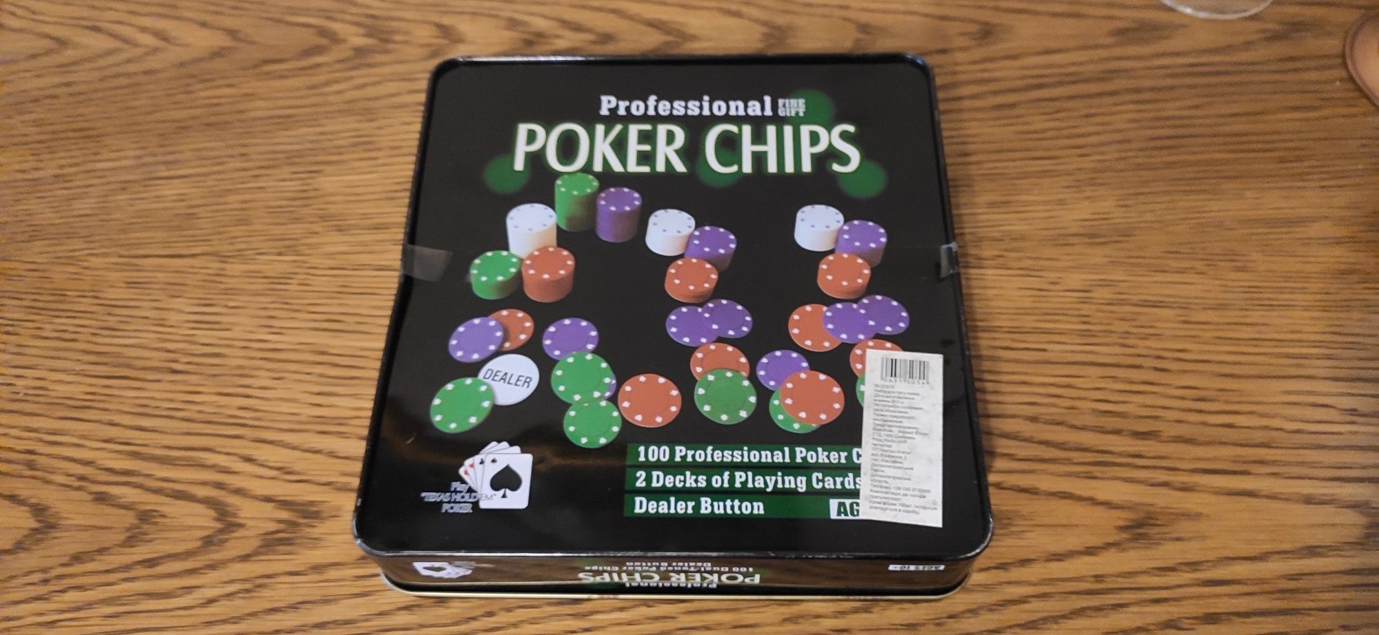 Zestaw do pokera Poker Chips  metalowa skrzynka gra poker