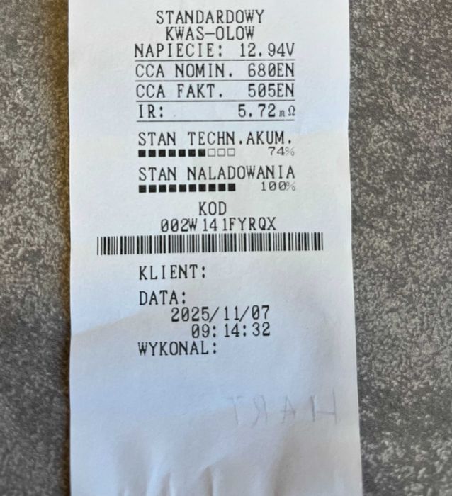 Akumulator HART 74Ah 680A (EN) - 12V - DO BENZYNY