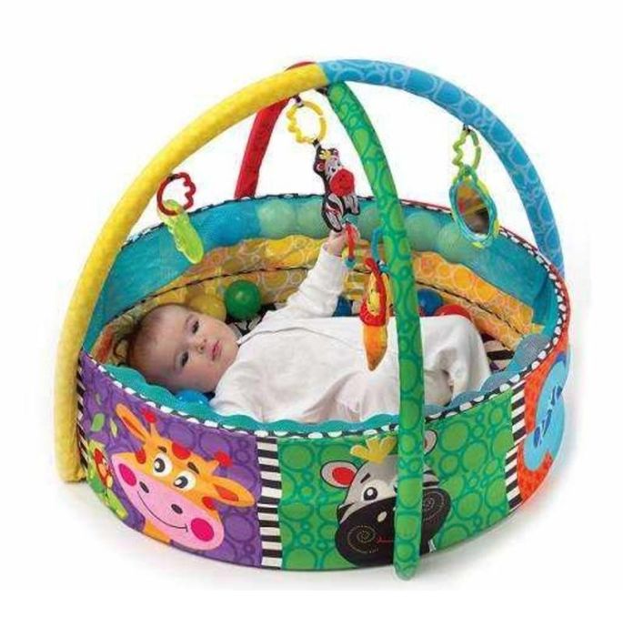 Сухий басейн-розвиваючий килимок Playgro

кульками та підвісними іграш