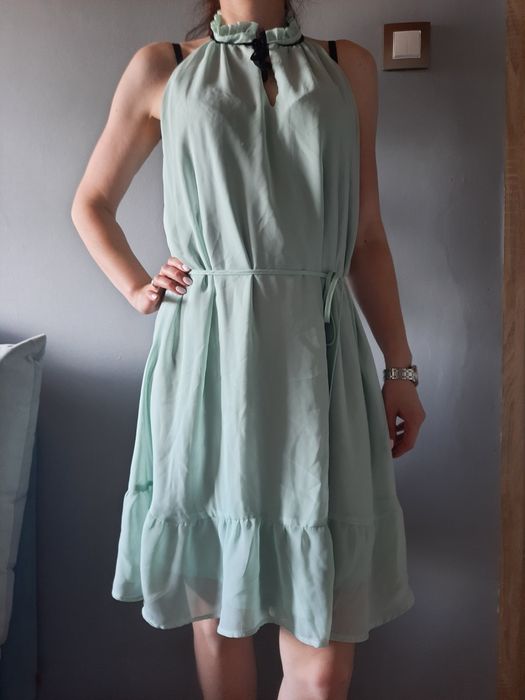 Miętowa sukienka
