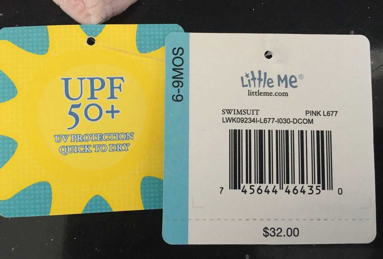 Купальник для девочки Little Me (USA)  размер 6-9 месяцев.