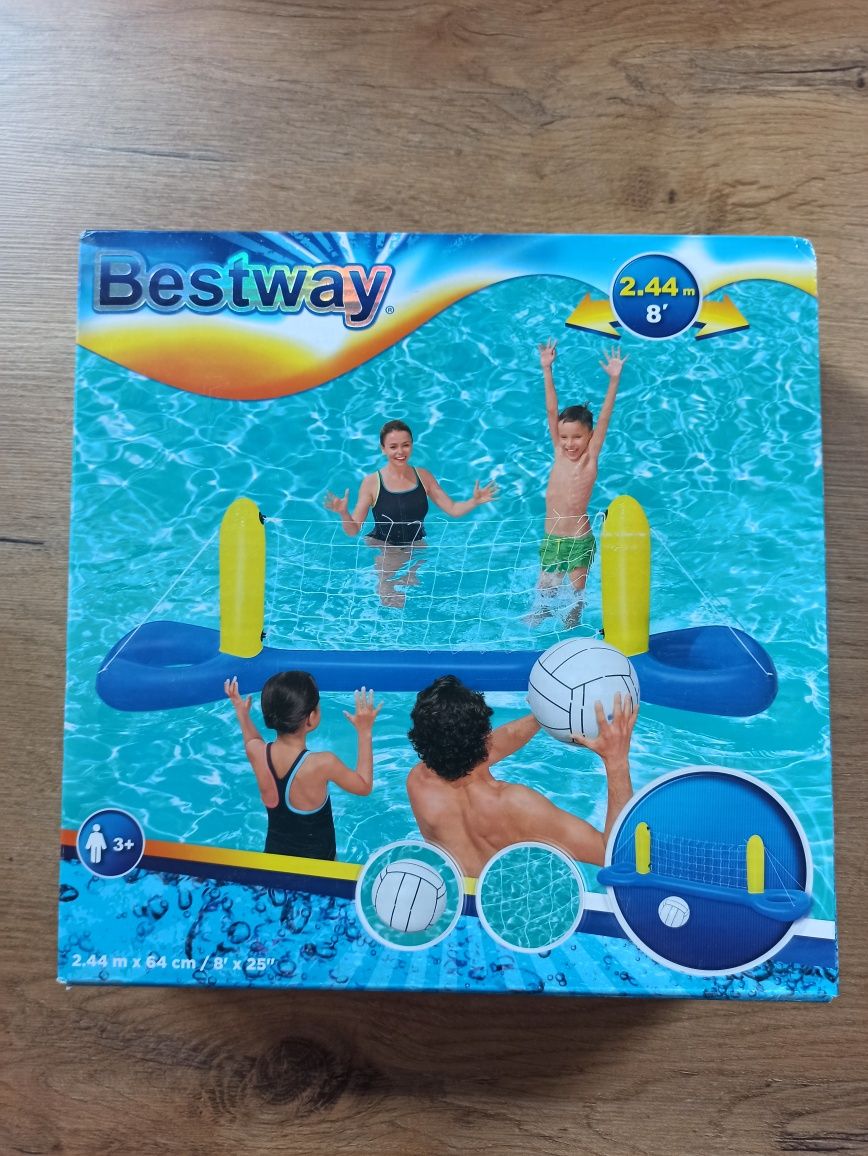 Basen dmuchany Pływający zestaw do siatkówki 244x64 Bestway