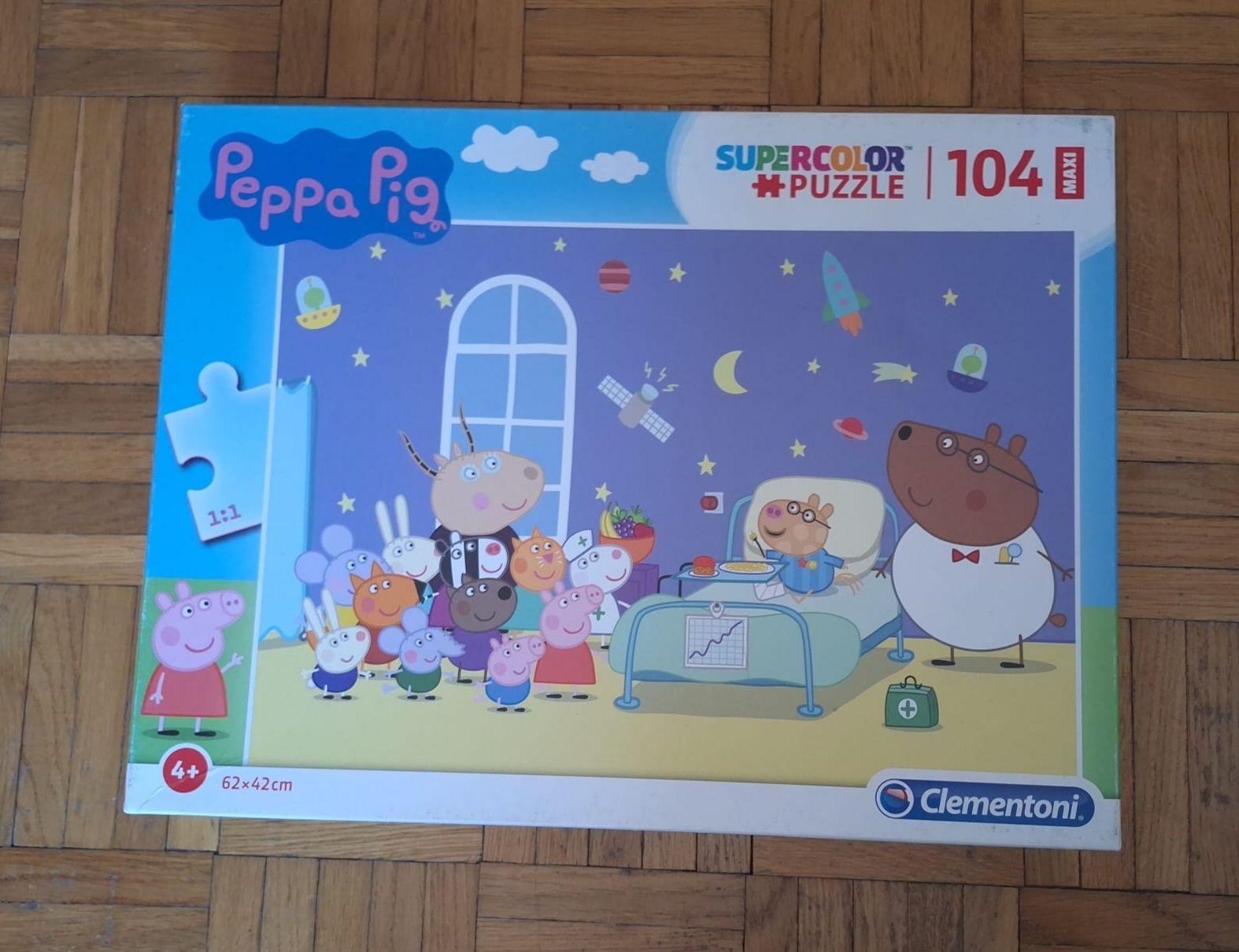 Duże puzzle ze Świnka Peppa 104 elementy