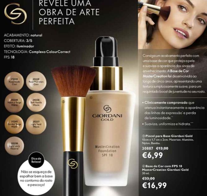 Base Giordani Gold (Vários Tons)