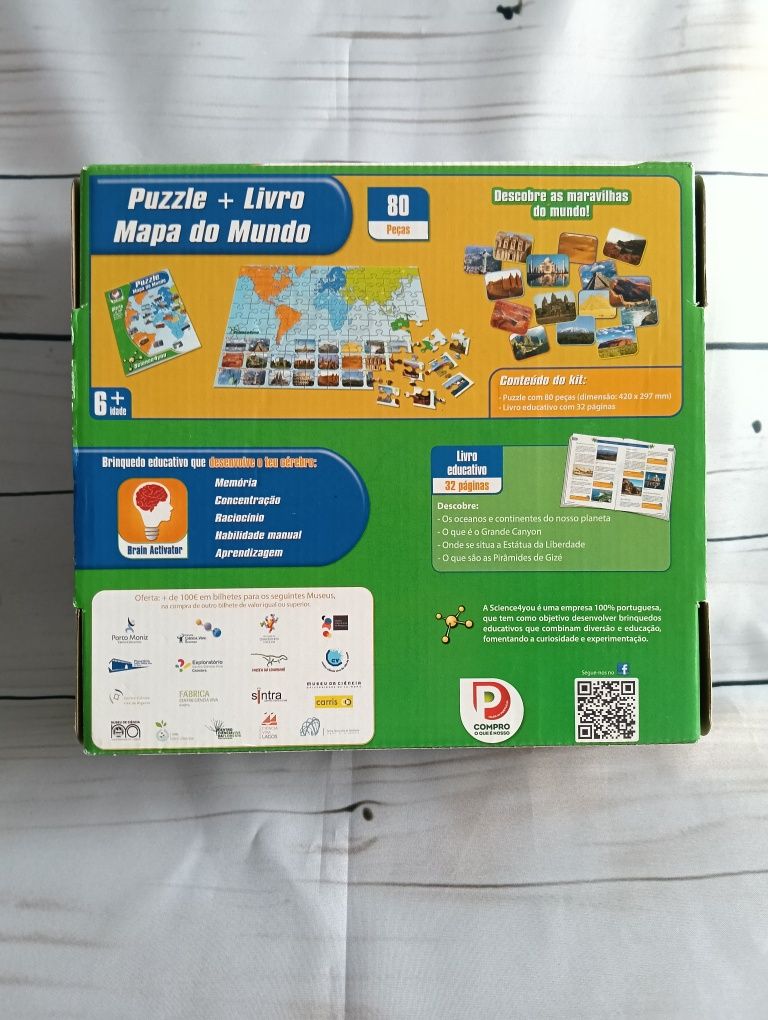 Puzzle Mapa do mundo + Livro