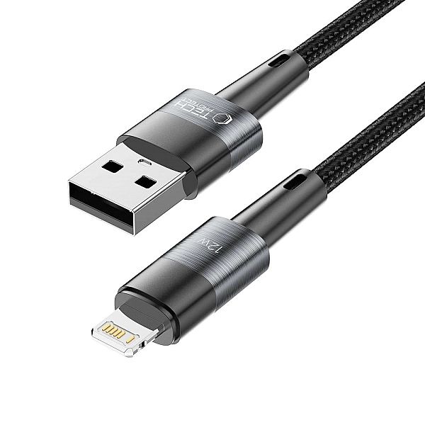 Kabel Tech-Protect UltraBoost Lightning / Lightning 12W 2.4A 2m - szar