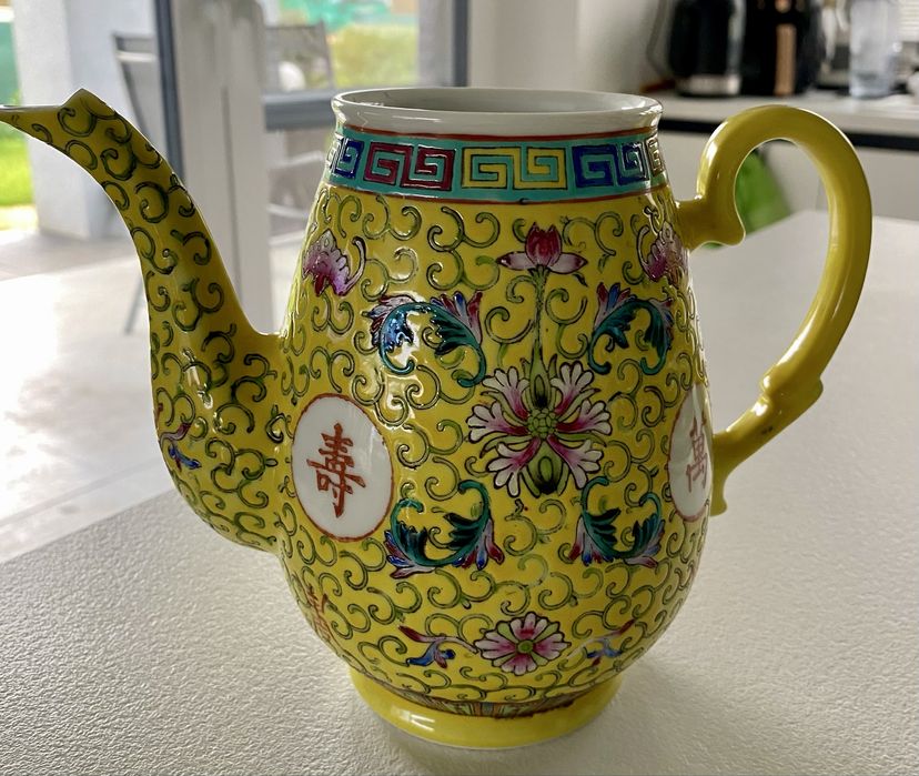 Chińska porcelana Mun Shou zestaw dla 4 osób