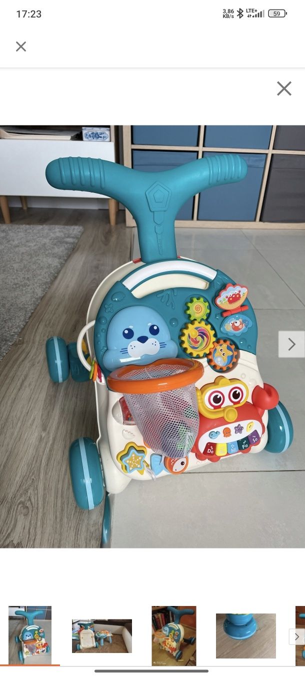 Stolik interaktywny pchacz 2 w 1