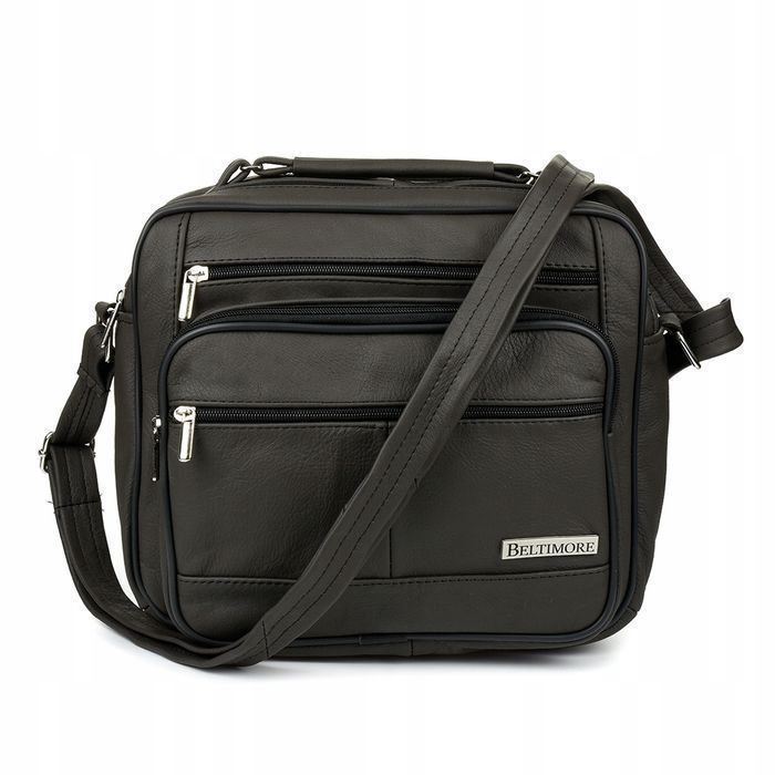 Brązowa pojemna Skórzana torba męska do pracy Beltimore premium nowa