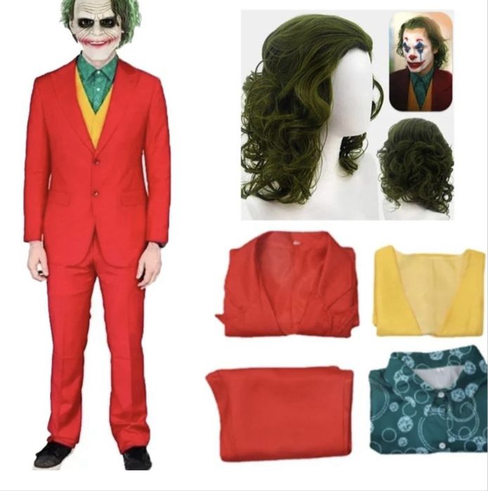 Чоловічий костюм з перукою Бітлджус, Джокер, L-xl