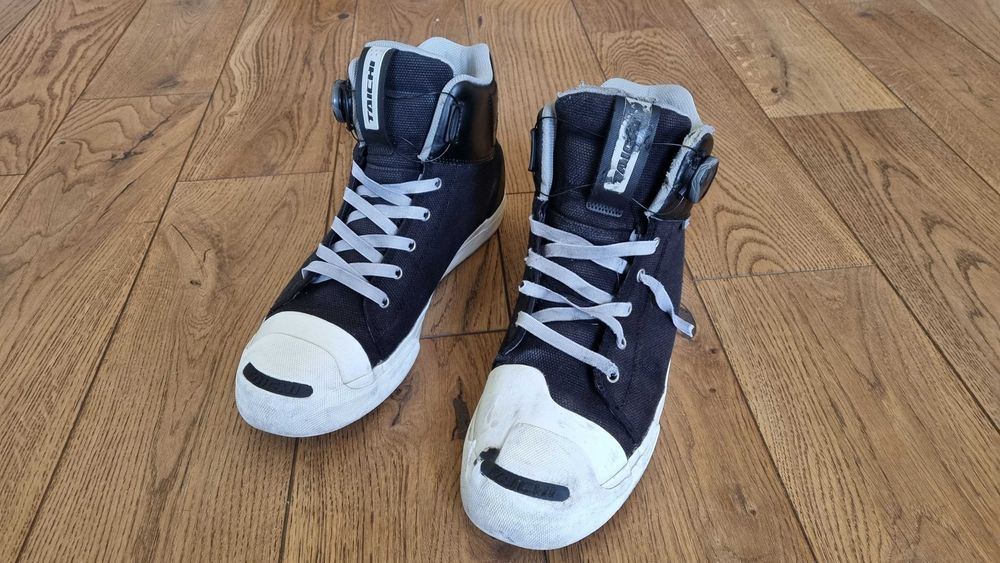 Мотоботи літні RS Taichi DM-Fit Hoop Black White 43 моточеревики