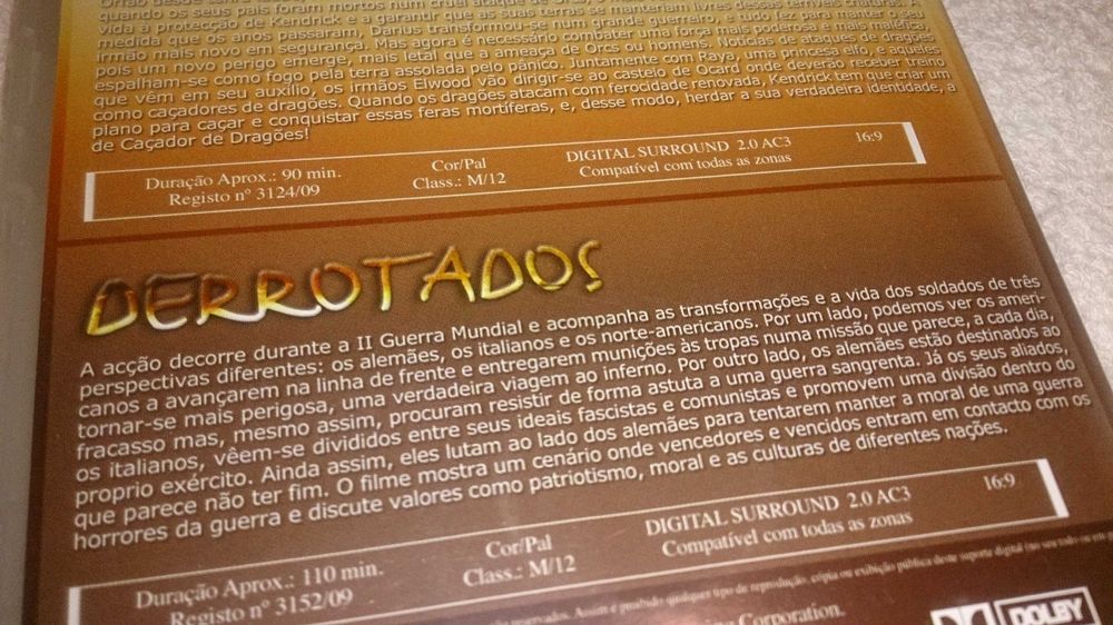 o caçador de dragões e derrotados (2 filmes em 1 dvd)