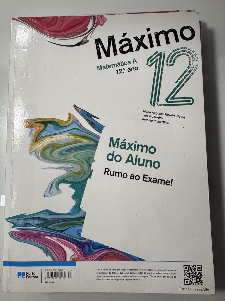 Manual e caderno de atividades matematica 12 ano- Maximo