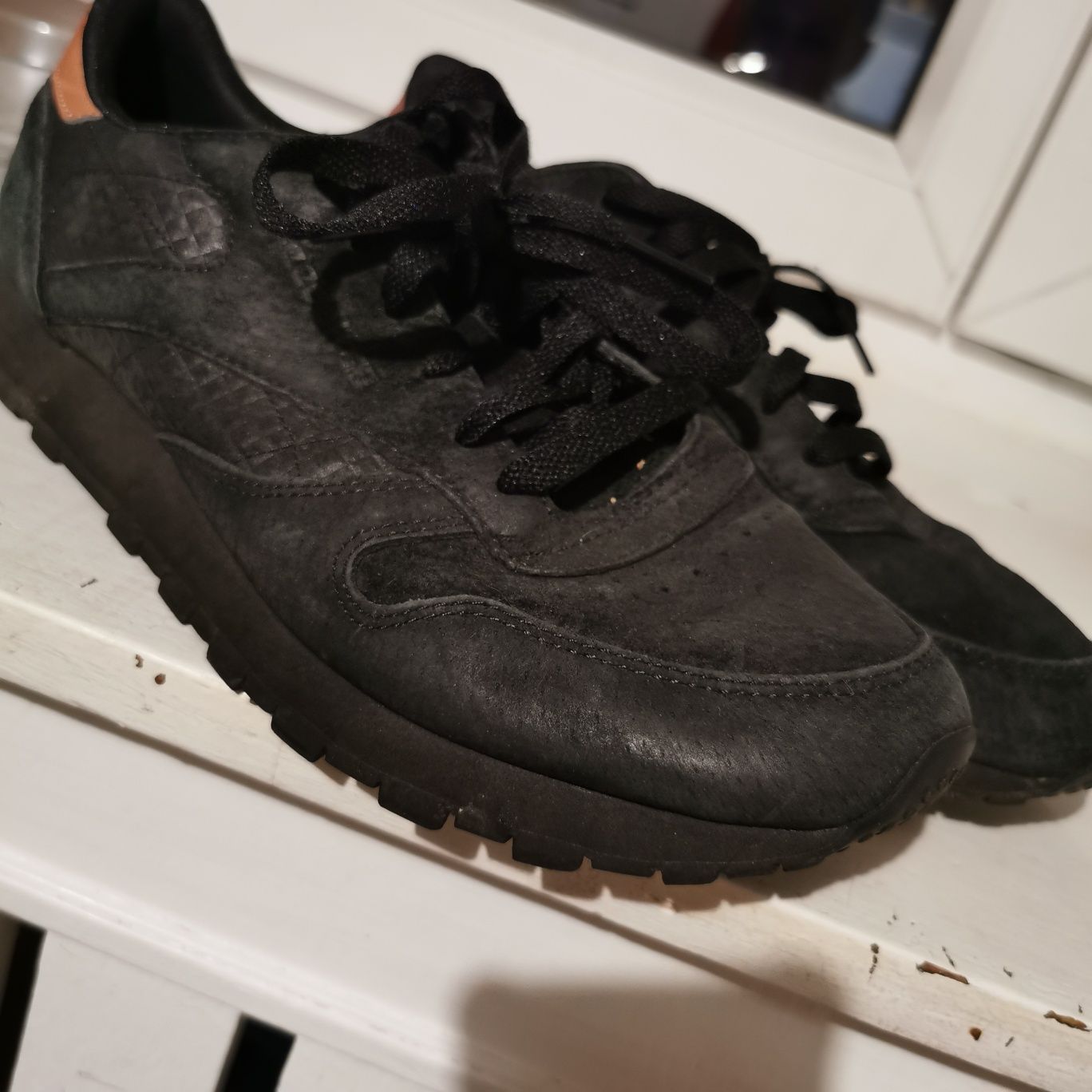 Buty adidasy sneakersy reebok classic leather czarne 41,5  42