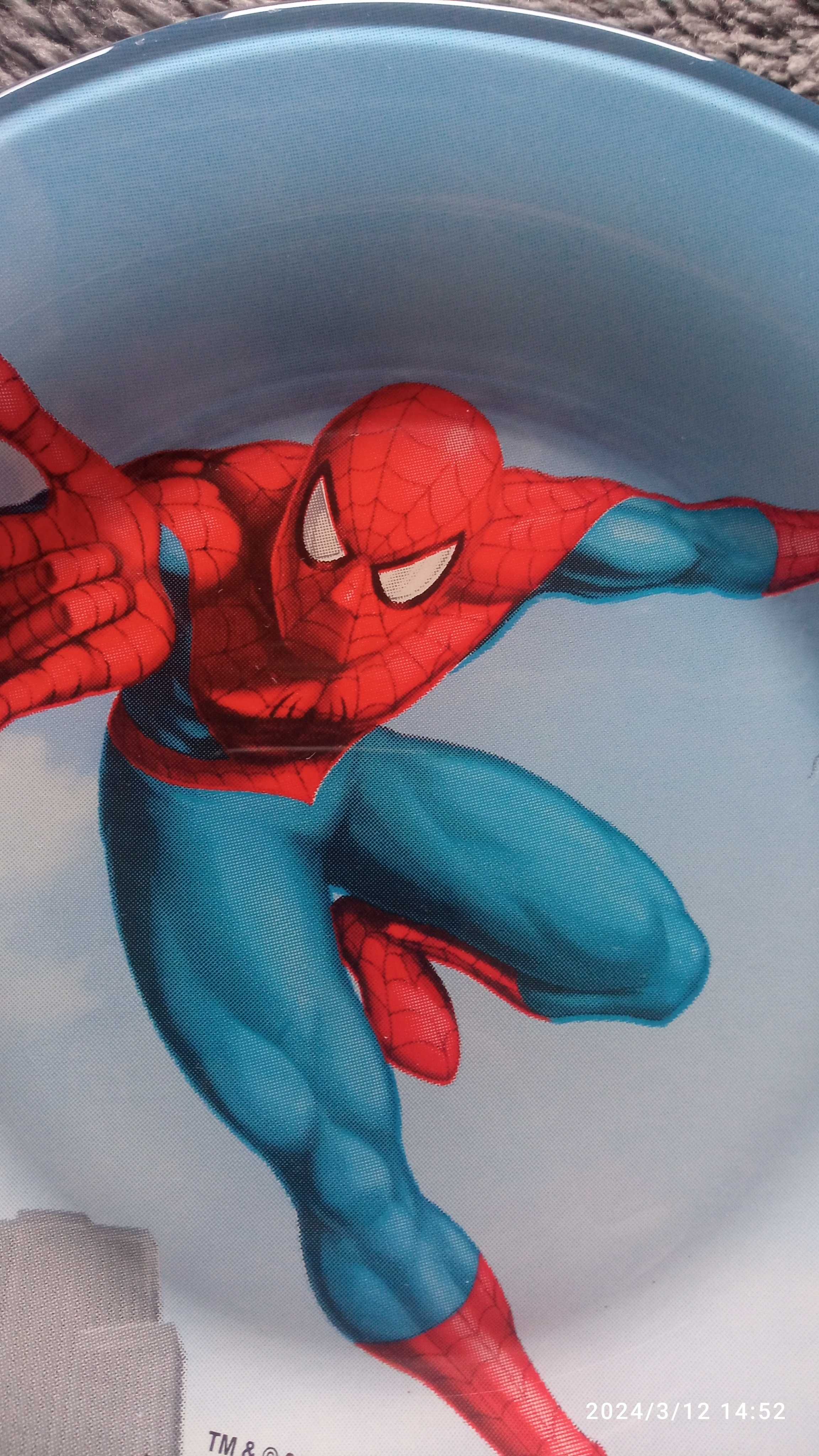 Talerzyk szklany Spiderman Marvel śr. 19,5 cm  Nowy