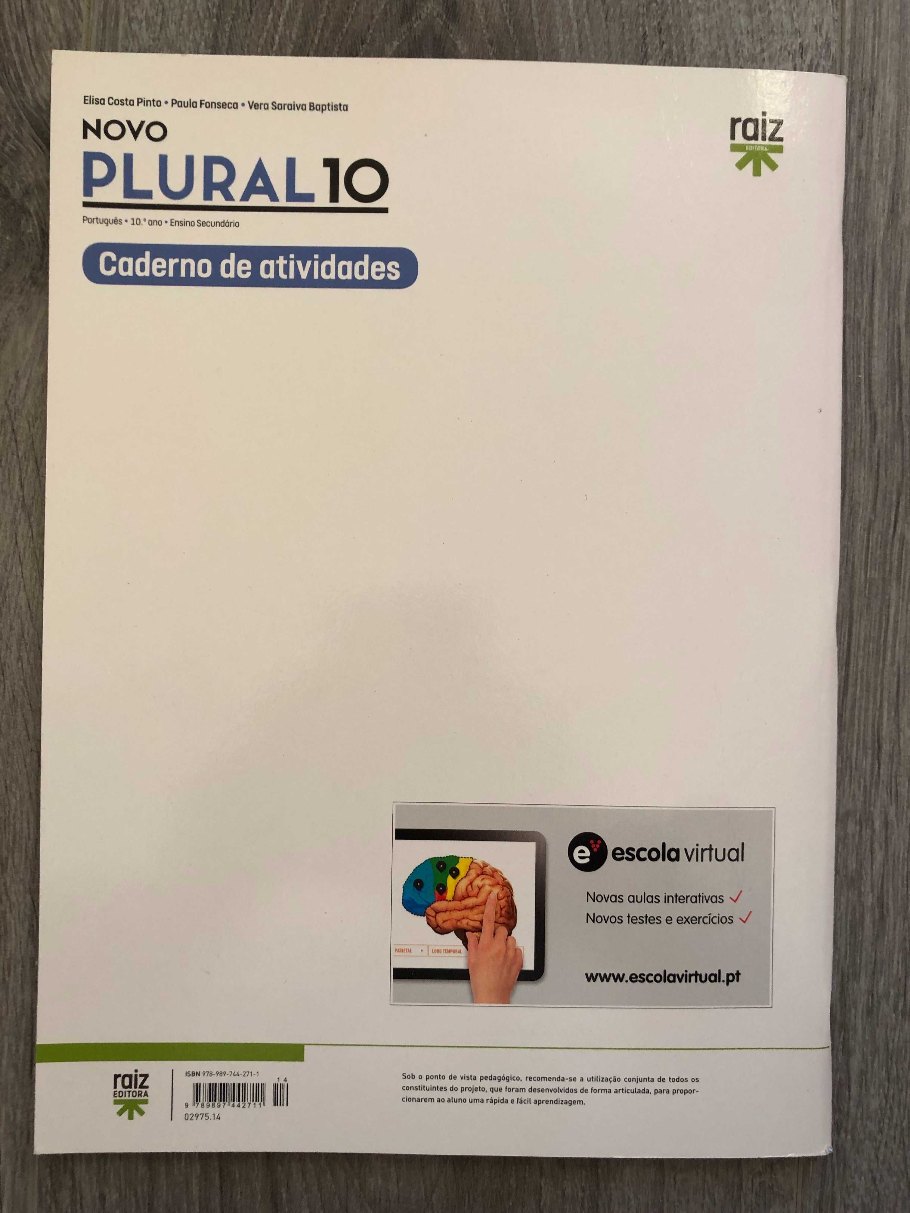 Caderno de atividades de Português 10º ano (Plural 10)