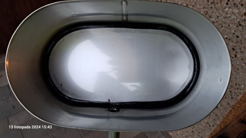 ODSKRAPLACZ 1mm stal kwas 14404 Nowy 120mm220 rurką w bok szeroki OWAL