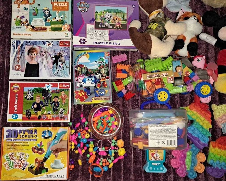 Іграшки 2+. Kindi Kids, Cry babies, конструктор, пазли, поп, медицина