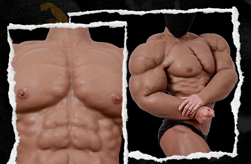 Tronco e Braços Mr Olympia Músculos Silicone Falsos