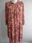 Sukienka Trapezowa Pudrowa Modny Nadruk Wiskoza by UK 48 4XL