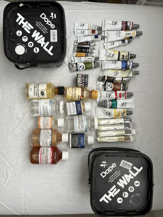 Wielki Zestaw Artystyczny! Farby Media i Pędzle!