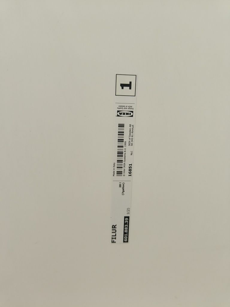 Caixote do Lixo Branco - FILUR - IKEA
