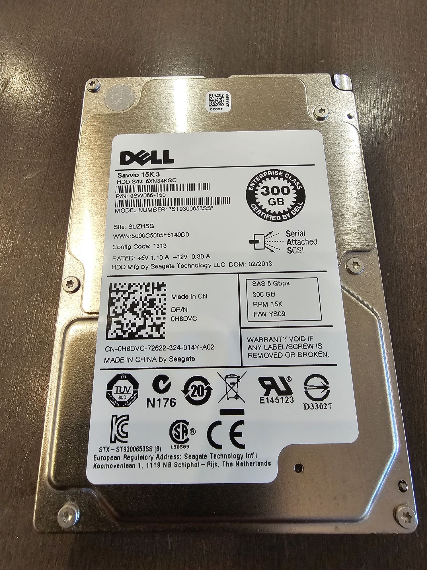 Dysk twardy HDD DELL 2,5" 300GB SAS 6Gbps RPM 15k