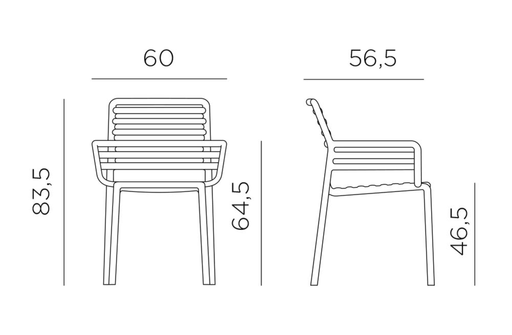 Krzesła ogrodowe NARDI Doga miętowe i cappuccino
