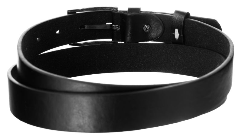 klasyczny pasek ze srebrną klamrą, model unisex, skóra  cavaldi 110