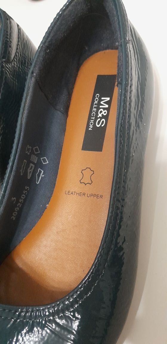 Buty skórzane, baleriny , M&S, stan super