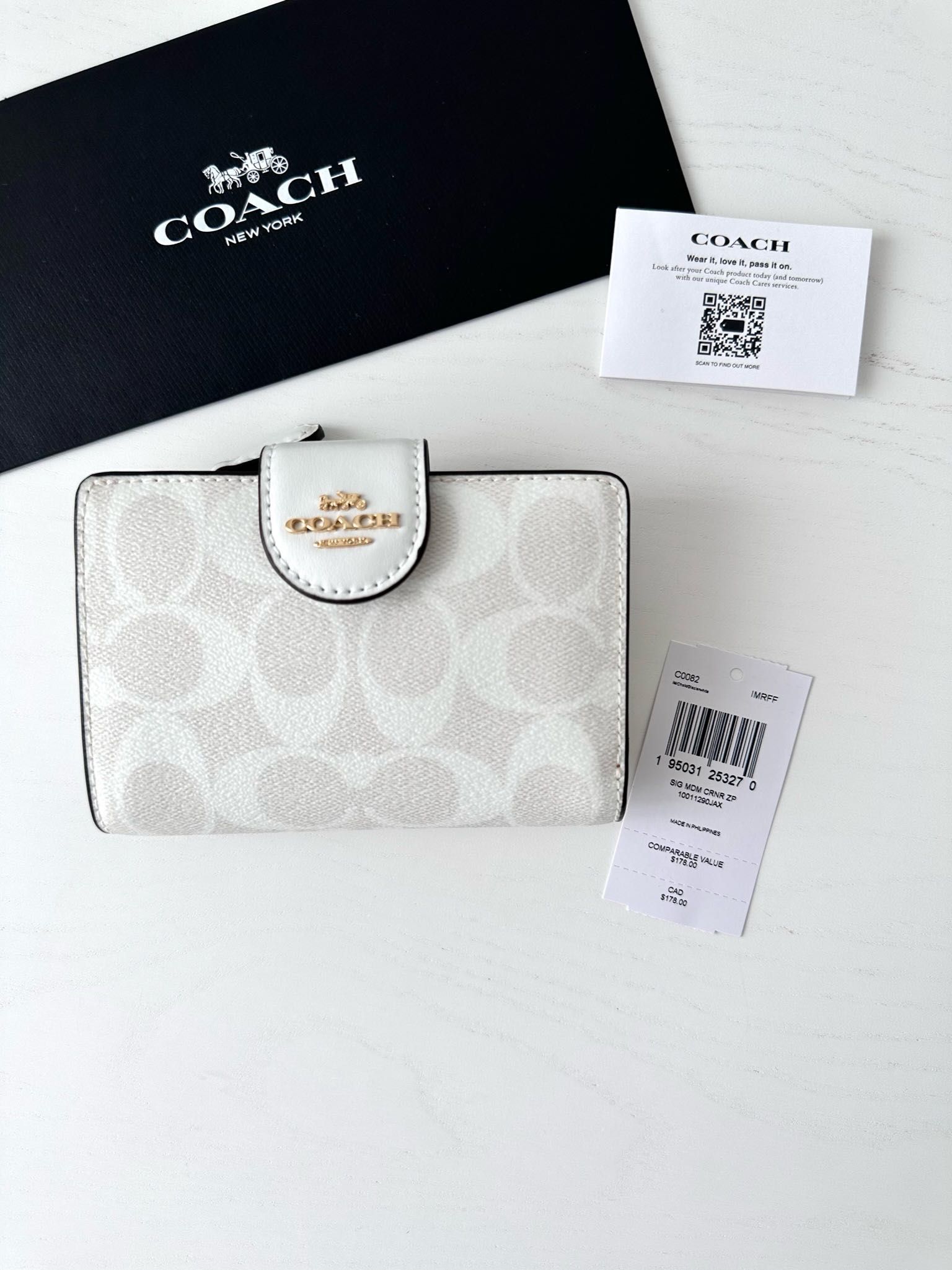 COACH Medium Corner Zip Wallet Жіночий гаманець женский кошелек коач